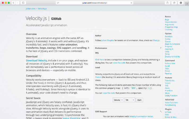 Velocity.js